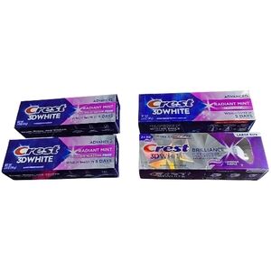 4 Pk Crest 3D White Toothpaste Variety Pack